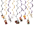 Halloween spiral hanging decorations with vampire ghost pumpkin and witch charms - Doll Style