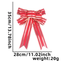 35x28cm Weihnachts Schleife Deko mit rot-goldenen Streifen für festliche Party Deko - 35x28cm / Rotgold