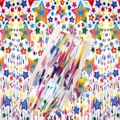 Rainbow laser tinsel curtain with star patterns for birthday party backdrop decorations - White Base Color Star Style / 1*2M