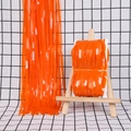Light orange tinsel fringe curtain for birthday party wall decoration in retail packaging - Macaron Orange (1*3M)