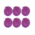 Set di 6 decorazioni a doppia spirale glitterate viola per soffitti di feste - Rosa