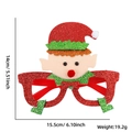 Christmas elf party glasses in red and green glitter with Santa hat design for kids and adults - Santa Claus Red