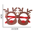 Christmas party reindeer antler glasses frame with brown glitter finish and red temples - Reindeer Antler Style - Khaki