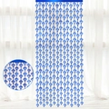 Sparkling blue diamond-shaped fringe curtain for birthday party and wedding background - 1*2m Blue Tinsel Diamond Curtain