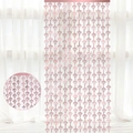 Diamond-shaped rose gold foil fringe curtain for elegant birthday and wedding party decor - 1*2m Rose Gold Tinsel Diamond Curtain