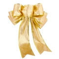Fiocco di Natale dorato con rivestimento glitterato e bordi metallici per l'albero di Natale - 14*20cm / Oro
