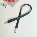 Adjustable dark green nylon strap with gold lobster clasps for bags and phone cases - Green
