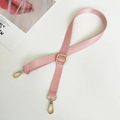 Verstellbarer rosa Nylon-Schultergurt mit goldenen Metallschnallen für Umhängetaschen - Silberner Haken / Rosa