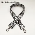 Close-up of black and white leopard print bag strap with gunmetal hardware and hooks - Length approx. 130cm / Leopard Style 4 + Gunmetal Hook