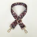 Verstellbarer breiter Schultergurt mit Paisley-Muster und Goldhaken für Handtaschen - A10 Muster (Goldener Haken)