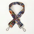 Adjustable wide shoulder strap with bohemian colorful dots and silver metal hooks - A11 Pattern (Silver Hook)