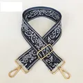 Detail of adjustable 5cm paisley canvas strap with high-quality gold swivel metal hooks - No. 6 (No. 6 + Silver Hook)