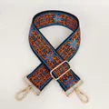 Tracolla etnica ricamata con motivo floreale boho e moschettoni in metallo dorato - Gancio d'Argento / N. 1