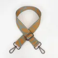 Adjustable wide embroidered shoulder strap with camouflage pattern and gun-black metal hooks - Leopard Style 2 with Gunmetal Hook