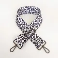 Close-up of leopard print purple bag strap with gunmetal swivel hooks and adjustable buckle - Leopard Style 3 with Gunmetal Hook