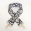 Adjustable 5cm wide leopard print shoulder strap with gold metal rotating hooks - No.4 + Gold Hook