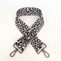 Detail of adjustable 5cm leopard print shoulder strap with dark gunmetal lobster clasps - No.5 + Gunmetal Hook