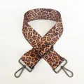 Detail of 5cm wide leopard print bag strap with adjustable gunmetal buckle and clasp - No.6 + Gunmetal Hook