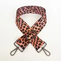 Close-up of leopard print shoulder strap with adjustable gunmetal swivel hook buckles - No.7 + Gunmetal Hook