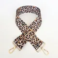 Detail of adjustable leopard print bag strap with high-quality gold metal buckles - No.8 + Gold Hook