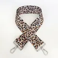 Detail view of Style 8 leopard print bag strap with silver swivel hook and adjustable metal buckle - No.8 + Silver Hook