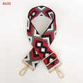 Detail of adjustable geometric jacquard bag strap with gold metal lobster clasps - Jacquard Diamond Style (A131)