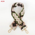 Adjustable wide canvas shoulder strap with colorful geometric rhombus jacquard and gold hooks - Jacquard Diamond Style (A134)