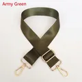 Adjustable army green nylon strap with gold swivel hooks for crossbody bags - Army Green