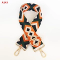 Detail of colorful geometric diamond jacquard strap with gold metal swivel lobster clasps - Jacquard Diamond Style (A143)