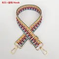 Tracolla regolabile intrecciata colorata con motivi geometrici e fibbie in metallo dorato - Motivo Pixel Geometrico Colorato (B21+Gold Hook)