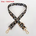 Tracolla regolabile con motivo leopardato grigio e nero e ganci in metallo dorato - Grigio + Gancio Dorato