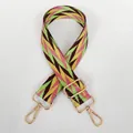 Detail of adjustable geometric diamond pattern shoulder strap with gold swivel hooks - Multicolor Geometric Arrow Pattern Gold Hook (B71+Gold Hook)