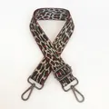 Detail of burgundy leopard print wide adjustable strap with gunmetal swivel hooks - Wine Red + Gunmetal Hook