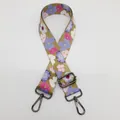 Détail de la bandoulière fleurie n°5 avec mousquetons en métal gris foncé poli - Style 5 (Floral) + Crochet Gunmetal
