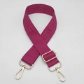 Adjustable berry purple canvas shoulder strap with geometric weave and gold hardware - Rose Red (Gold Hook)