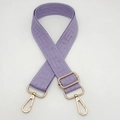 Lavender purple adjustable canvas strap with Greek key pattern and gold hardware - Light Purple (Gold Hook)