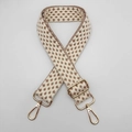 Tracolla larga regolabile in stile etnico con motivo a stelle e ganci metallici dorati - Motivo A Stella Etnico Vintage (Khaki A) / Oro