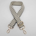Tracolla di ricambio regolabile con motivo jacquard geometrico nero e bianco elegante - Pied De Poule Bianco E Nero (Black A) / Oro