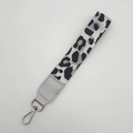 Adjustable leopard print crossbody shoulder strap with silver metal lobster clasp buckle - White Leopard (Handheld)