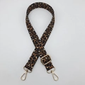 Verstellbarer Schultergurt mit Leopardenmuster und goldenen Metall-Karabinerhaken - Leopard Stil 2 mit Goldhaken