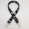 Adjustable camouflage bag strap with golden metal swivel hooks for crossbody bags - Camouflage Dark Grey