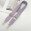 Detail of adjustable lilac PU leather strap with golden lobster clasps for handbags - Light Purple