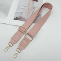 Pink PU leather replacement bag strap with golden buckles and adjustable length - Pink