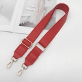 Detail view of red PU leather replacement strap with gold metal lobster clasps - Red