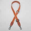Adjustable 2.5cm wide orange and beige woven shoulder strap with geometric pattern - Orange (Gunmetal Hook)