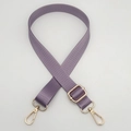 Adjustable lilac purple nylon shoulder strap with gold metal buckles and lobster clasps - Gold Hook / Light Purple