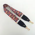 Bandoulière réglable avec triangles géométriques colorés et boucles en métal doré - Triangle Géométrique Coloré
