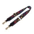 Tracolla larga regolabile con trama geometrica colorata e fibbie in metallo dorato - Stile 1 Fibbia Argento