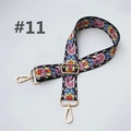 Détail de la bandoulière large imprimé paisley avec des mousquetons dorés brillants - Floral Paisley (#11)