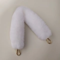 Correa de bolso de piel sintética blanca con ganchos dorados para decoración de bolsos - Cierre de Plata / Blanco
